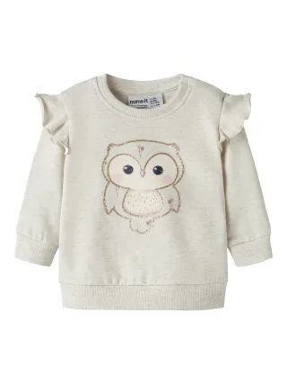 NAME IT - NBFNILDA LS SWEAT BRU Peyote Melange - Gr. - 68
