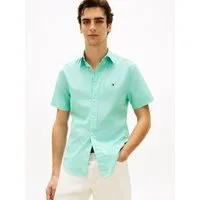 Tommy Hilfiger Kurzarmhemd FLEX POPLIN SOLID Regular fit mit Button-Down-Kragen