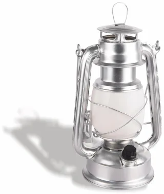 CHILITEC LED-Petroleum-Laterne "CT-CL Silver", dimmbar, Batteriebetrieb, Silber