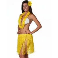Funny Fashion Kostüm Hawaii Kostüm Set Flower 3-tlg. - Rocklänge 60 cm
