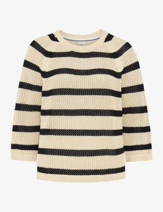 BRAX - Pullover mit Streifenmuster - Nala blau - Gr. - 46