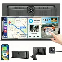 ESSGOO 11,3'' HD 4K Tragbar Kabellos Android Carplay Autodisplay Touchscreen Dashcam (Bluetooth, WIFI, Apple Carplay Android Auto GPS Navi WIFI BT EQ)