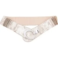 MIRROSI Taillengürtel breit 6cm für Taillenumfang 85 bis 110cm,mit Strass ONESIZE (Unifarben, Angenehmes Tragesgefühl) Breiter Stretch Gürtel