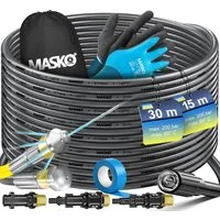 MASKO Hochdruckschlauch, Premium Rohrreinigungsschlauch Set Abflussreiniger 200 bar