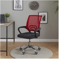 HTI-Living Schreibtischstuhl Schreibtischstuhl Georg Rot (Stück, 1 St), mit Lordosenstütze für ergonomisches Sitzen