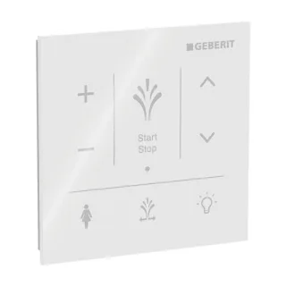 Geberit AquaClean Wandbedienpanel 147041SI1 zur Aufputz-Montage, Oberfläche Glas/Farbe weiß