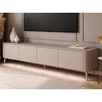 ALLHOUSE24 TV-Schrank LUMINA PUSH TO OPEN mit LED auf Metallfüßen TV Lowboard Gesamtbreite 200 cm