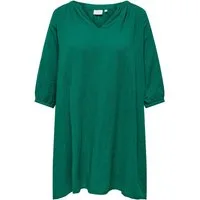ONLY CARMAKOMA Shirtkleid Midi- V-Ausschnitt 3/4 Arm regular fit (lang) CARTHYRA 3/4 V-NECK KNEE DRESS WVN