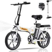 EVERCROSS TECH E-Bike EK5 Faltbares E-Fahrrad,Pedelec, 36V 13AH, Heckmotor, 468 Wh, Heckmotor, 15/20/25 KM/H, bis 35-60km, ebike Herren/Damen