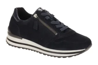 Gabor 76.528.46 Dark-Blue Sneaker mit Echtleder Komfort Fu?bett