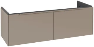 Villeroy & Boch Subway 3.0 Waschbeckenunterschrank, 2 Auszüge, 1272 x 432 x 462 mm, Taupe / Taupe C60102VM