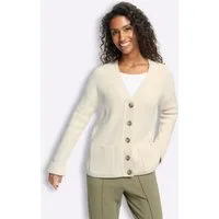 heine Strickjacke Strickjacke Langarm Grobstrick, Rippoptik
