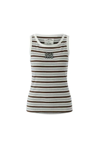 Oui - Tank Top brown black - Gr. - 34