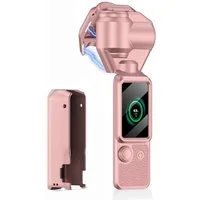 Wigento Gimbal Schutzhülle Cover für DJI Osmo Pocket 4 Pink Kamera Zubehör Zubehör Drohne (Kompakt, Leicht, Magnetisch, Passgenau, Mit Lanyard)