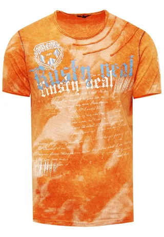 Color Tie Dye Batik T-Shirt mit Logo-Print