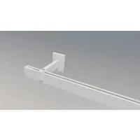 indeko Gardinenstange Bern, 1-läufig, Wunschmaßlänge, verschraubt, Aluminium, Innenlauf Komplett-Set inkl. Gleitern und Montagematerial