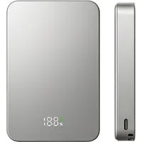 Futurea MagSafe Akku Powerbank für Apple iPhone 17 16 15 14 13 12 Pro Max Air Powerbank 5000 mAh, Magnetisch Aluminium mit USB-C LED-Anzeige & 15W kabellos Schnellladen