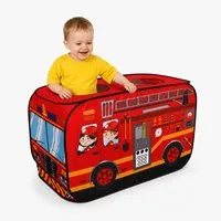 Best for Kids Spielzelt Fire Truck Pop-Up Play Tent with 50 Balls – Indoor & Outdoor (Spielzelt-Set, 51-tlg., Spielzelt inkl. 50 Bälle) Pop-Up Funktion, schnell aufbaubar, Indoor & Outdoor geeignet