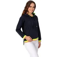 Gio Milano Kapuzensweatshirt G26-1128 Hoodie mit Kapuze und Label-Detail