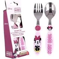 Disney Minnie Mouse Kinderbesteck Kinder Besteck-Set Mouse Minnie Maus 2-teilig Gabel und Löffel (2-tlg)