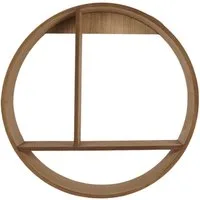 HTI-Living Wandregal Wandregal Ø 37 cm Holz Hellbraun, Stück 1-tlg., rundes Regal für die Wand