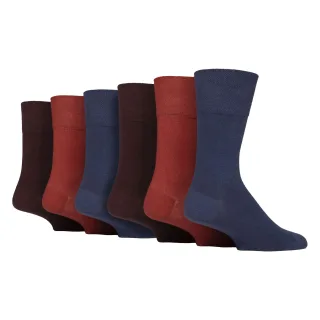 6er-Pack Herren Socken aus nicht elastischer Baumwolle für Diabetiker mit nahtlosem Zehenbereich