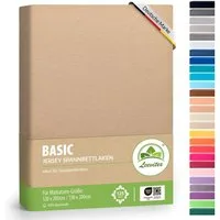 leevitex® Spannbettlaken Jersey aus 100% Baumwolle, für Kinder- & Standardmatratzen, Jersey, Gummizug: rundum, 100% Baumwolle, anschmiegsam & dehnbar, diverse Größen und Farben