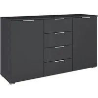 OTTO home Kombikommode Sideboard Schubladenkommode AGORDO mit Dekor- oder Hochglanzfront (in zwei Griff-Farben, Breite 120 cm), vier große Schubladen, mit insgesamt 4 Einlegeböden MADE IN GERMANY