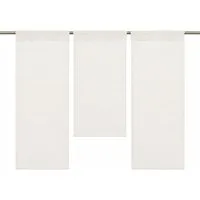 HOME WOHNIDEEN Scheibengardine Mini Flächenvorhang 055987-1001, Stangendurchzug, halbtransparent, inkl. Beschwerungsstäbe