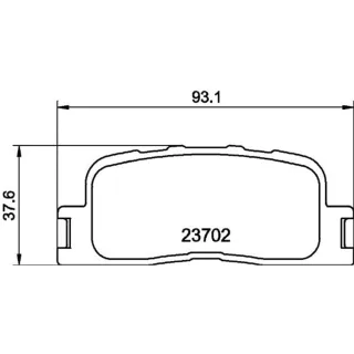 Hella Bremsbel?ge hinten Toyota Camry Wish