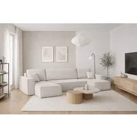 Kaiser Möbel Ecksofa mit schlaffunktion und bettkasten, Couch U-form BEST stoff Poso, Schlaffunktion, Bettzeugaufbewahrung, universal