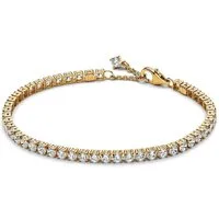 Pandora Tennisarmband PANDORA Moments Tennisarmband für Damen mit Zirkonia, vergoldet