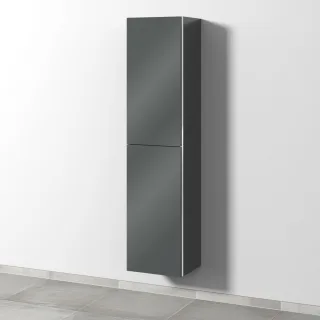 Sanipa 3way Hochschrank mit 2 Türen, Anthrazit-Glanz BS09479
