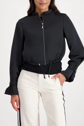 monari - Blouson in Satinoptik schwarz - Gr. - 38