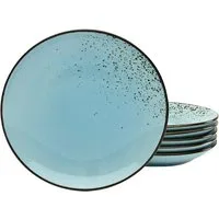 CreaTable Dessertteller Essteller NATURE COLLECTION, (6 St), Teller Set für 6 Personen, Ø 21 cm, Steinzeug