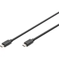 USB 3.2 Gen 2 Anschlusskabel USB-C > USB-C schwarz, 1 Meter, PD, Laden mit bis zu 100 Watt