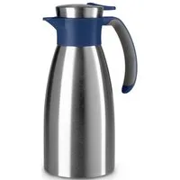 Emsa Isolierkanne Soft Grip, 1 l, (1-St), Quick Tip Verschluss, rutschfester Halt, 12 h heiß, 24 h kalt