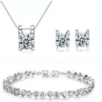 Kim Johanson Schmuckset Marie (Set, 3-tlg), mit Zirkonia, aus 925 Silber und Metall