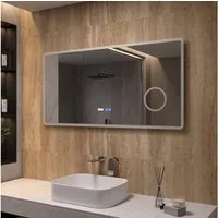 AQUABATOS Schminkspiegel LED Spiegel Bad groß Wandspiegel mit Beleuchtung Kosmetikspiegel (120x60cm)