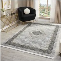 Vimoda Orientteppich Salsa, moderner orientalischer Klassiker Look, Rechteckig, Höhe: 13 mm, Teppich kurzflor modern, dicht, weich, Wohnzimmer, Schlafzimmer
