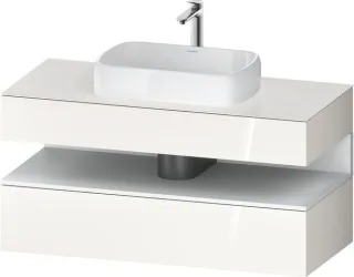 Duravit Qatego Konsolenwaschtischunterbau wandhängend Weiß Hochglanz 1200x550x600 mm - QA47320182200 QA4732018220000