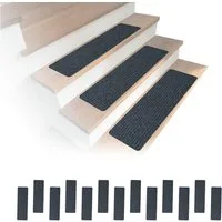 relaxdays Stufenmatte Rechteckige Stufenmatten 16er Set 65x20, Höhe: 7.5 mm, Dunkelgrau