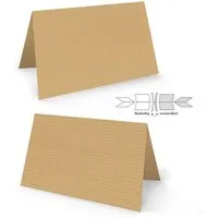 Logbuch-Verlag Dekofigur 100 Stück hell-braune natur Kraftpapier Optik neutrale Blanko-Karten