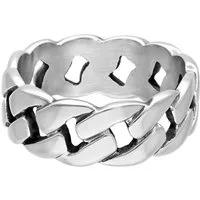 Wildcat Fingerring Chunky Ring - Silber, 17,0 mm, Chirurgenstahl 316L - wasserfest, langlebig, hautverträglich