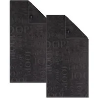 JOOP! Handtuch 2 Stück Joop! Handtuch Selection 1711-740 anthrazit 50x100, Walkfrottier (Spar-Set, 2-St), 100% Baumwolle