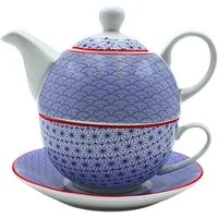 Dekohelden24 Teekanne Teekannen in verschiedenen Varianten, (Tea-for-One), Retrodesign, kompakte Form, praktische Kombination
