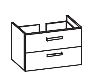 Artiqua 414 Waschtischunterschrank für Venticello 41048G Riviera Eiche quer NB, 414-WU2L-V103-7180-4 414-WU2L-V103-7180-438