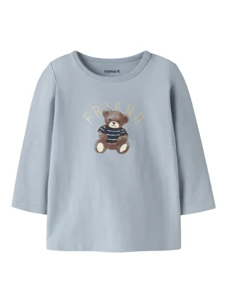 NAME IT - NBMDUSINUS LS TOP BOX blue fog - Gr. - 74