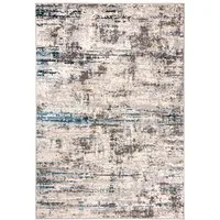 Mazovia Designteppich Modern Teppich für Wohnzimmer - Abstrakt Muster, Beige Blau Grau, 80 x 150 cm, Abstrakt, Modern, Höhe 8 mm, Kurzflor