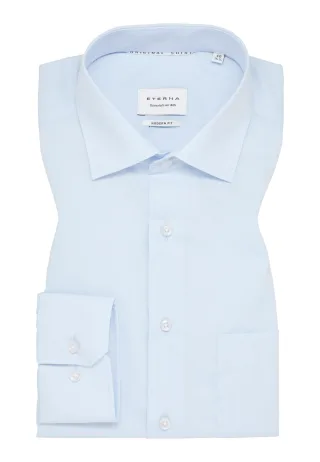 ETERNA - Original Shirt Popeline Langarm hellblau - Gr. - 40/Langarm - 65cm